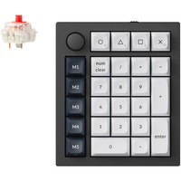Keychron Q0 Max, pavé numérique Noir/Blanc, Gateron Jupiter Red, LED RGB, Hot-swappable, Bluetooth, 2.4GHz