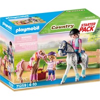 PLAYMOBIL Country - Starter Pack Cavaliers et chevaux, Jouets de construction 71259