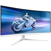 Philips Evnia 34M2C5501A 34" Moniteur UltraWide gaming incurvé  Blanc, 180 Hz, HDMI, DisplayPort, Audio, AMD FreeSync