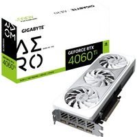 GIGABYTE GeForce RTX 4060 Ti AERO OC 16G, Carte graphique Blanc/Argent, 2x HDMI, 2x DisplayPort, DLSS 3