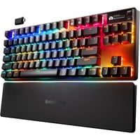 SteelSeries Apex Pro TKL Wireless Gen 3 RGB clavier gaming mécanique Noir, Layout US (QWERTY), SteelSeries OmniPoint 3.0, 80% (TKL), Bluetooth, 2.4 GHz, USB