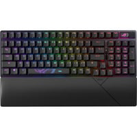 ASUS ROG Strix Scope II 96 Wireless, clavier gaming Noir, Layout BE, ROG NX Snow, BE Lay-out, ROG NX Snow, 96%, RGB LED, Hot-swappable, Bluetooth / 2.4GHz / USB 2.0