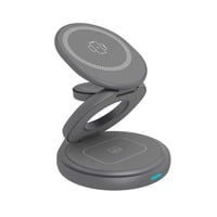 ICY BOX 3-en-1 pliable sans fil  chargeur Anthracite, 1x USB-C