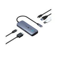 ICY BOX Station d'accueil 5-en-1 Travel avec bouton off-screen Gris