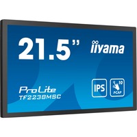iiyama ProLite TF2238MSC-B1 21.5" Touchscreen-Moniteur  Noir, Touch, HDMI, DisplayPort, USB, Audio