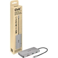 Club 3D USB Gen 1 Type-C 9-en-1, Station d'accueil Gris