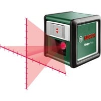 Bosch Quigo Plus Niveau de ligne 7 m 635 nm (< 1 mW), Laser Cross Ligne Vert/Noir, 7 m, 0,8 mm/m, 4°, Rouge, 635 nm (< 1 mW), Niveau de ligne