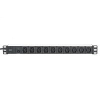 Digitus Multiprise 19" C13 avec profilé en aluminium 1U Noir/en aluminium, 10x prises