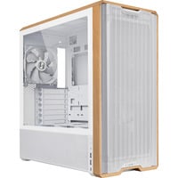 Lian Li LANCOOL 217 boîtier midi tower Blanc/bois | 2x USB-A | 1x USB-C | Window