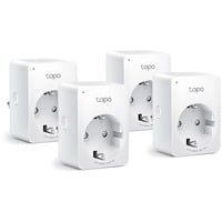 TP-Link Tapo P110 (pack de 4) Mini prise connectée Wi-Fi, Switch socket Blanc, 4 pièces