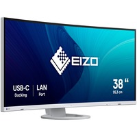 EIZO EV3895-WT 37.5" Moniteur incurvé Blanc, 2x HDMI, DisplayPort, 4x USB-A 3.2 (5 Gbit/s), USB-C, RJ-45
