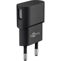 goobay 5W USB-A chargeur Noir, 1x USB-A