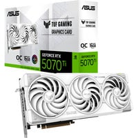 ASUS TUF Gaming GeForce RTX 5070 Ti 16 Go GDDR7 White OC Edition, Carte graphique DLSS 4, 3x DisplayPort, 2x HDMI