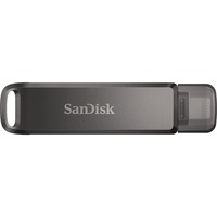 SanDisk iXpand Luxe 256 Go, Clé USB Noir, USB Type-C, connecteur Apple Lightning