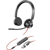 HP Poly Blackwire 3325 Stereo USB-C casque on-ear Noir, PC