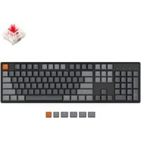 Keychron K10-J1, clavier Noir/gris, Layout BE, Gateron G Pro Red, LED RGB, ABS, Hot-swappable, Bluetooth