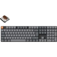 Keychron K5 Max-H3Z, clavier Gris/Noir, Layout BE, Gateron Low Profile 2.0 Mechanical Brown, LED RGB, double injection PBT, remplaçable à chaud, Bluetooth, 2,4 GHz