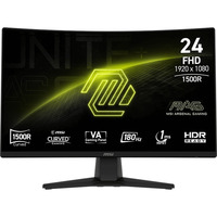 MSI MAG 242C 23.6" Moniteur gaming incurvé  Noir, 180 Hz, HDMI, DisplayPort, Adaptive-Sync