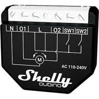 Shelly Qubino Wave Shutter, Relais Noir/Blanc, 2 canaux