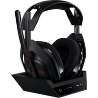 Logitech G Astro A50 LIGHTSPEED sans fil casque gaming over-ear Noir, Station de base (Gen 5), PC, Xbox, PS5, Nintendo Switch, Bluetooth / USB-C