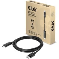 Club 3D Câble High Speed HDMI avec Ethernet Noir, 3 mètres, 4K, Plaqué or