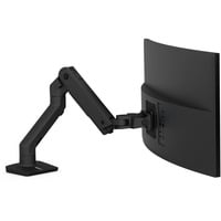 Ergotron HX Desk Monitor Arm, Support de moniteur Noir, Pince, 19,1 kg, 61 cm (24"), 124,5 cm (49"), 100 x 100 mm, Noir