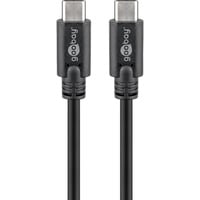 goobay USB-C Sync & Charge Super Speed, Câble Noir, 2 mètres