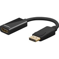 goobay DisplayPort - HDMI 1.2, Adaptateur Noir, 0,1 mètres