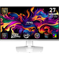 MSI MAG 272QPW QD-OLED X28 26.5" Moniteur gaming Blanc, 1x DisplayPort, 2x HDMI, 1x USB-C, 280 Hz, 2x HDMI, DisplayPort, USB-C, 280 Hz