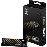 MSI SPATIUM M461 1 To SSD Noir/Or, S78-440L1D0-P83, PCIe Gen 4.0 x4, NVMe 1.4