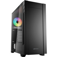 Sharkoon S25-W2 ARGB boîtier midi tower Noir | 2x USB-A | 1x USB-C | RGB | Verre Trempé