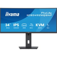 iiyama ProLite XCB3492WQSNP-B1 34" Moniteur UltraWide incurvé Noir, 1x DisplayPort, 2x HDMI, 3x USB-C, 2x USB-A, 1x RJ-45