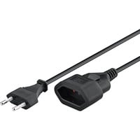 goobay Europlug, Câble d'extension Noir, 3 mètres