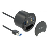 DeLOCK Hub USB 3 ports 1x Type-C + 2x Type-A + HD-Audio 