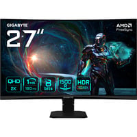 GIGABYTE GS27QCA 27" Moniteur gaming incurvé Noir, 1x DisplayPort, 2x HDMI, 180 Hz