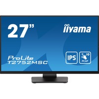 iiyama ProLite T2752MSC-B1 27" Moniteur tactile Noir, Touch, HDMI, DisplayPort, USB, Audio