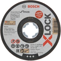 Bosch 2 608 619 261 accessoire pour meuleuse d'angle Disque de coupe Disque de coupe, Moyeu plat, Acier inoxydable, Bosch, 2,22 cm, 11,5 cm