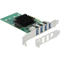 DeLOCK 89048 carte et adaptateur d'interfaces Interne USB 3.2 Gen 1 (3.1 Gen 1) PCIe, USB 3.2 Gen 1 (3.1 Gen 1), Profil bas, PCIe 2.0, 5 Gbit/s, 0 - 60 °C