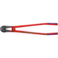 KNIPEX Coupe-boulons 71 72 910, Tenailles de cran Rouge/Bleu, Couteau en fonte, charnière vissée