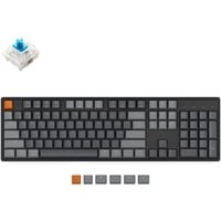 Keychron K10-J2, clavier Noir/gris, Layout BE, Gateron G Pro Blue, LED RGB, ABS, Hot-swappable, Bluetooth