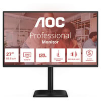 AOC Q27E4CV 27" Moniteur  Noir, 120 Hz, HDMI, DisplayPort, Audio, LAN, USB-HUB