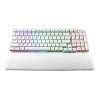 ASUS ROG Strix Scope II 96 Wireless, clavier gaming Blanc, Layout États-Unis, ROG NX Snow, 96%, LED RGB, Hot-swappable, PBT Double-shot, Bluetooth / 2.4GHz / USB 2.0