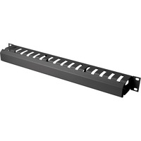 Digitus Panneau de gestion des câbles avec couvercle amovible pour armoires de 483 mm (19"), Guide-câble Noir, 1 HE
