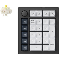 Keychron Q0 Max, pavé numérique Noir/Blanc, Gateron Jupiter Banana, LED RGB, Hot-swappable, Bluetooth, 2.4GHz