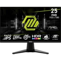 MSI MAG 255XF 24.5" Moniteur gaming  Noir, DisplayPort, HDMI, AMD Free-Sync, 300 Hz