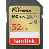 SanDisk Extreme SDHC 32 Go, Carte mémoire UHS-I U3, Class 10, V30