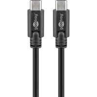 goobay USB-C Sync & Charge Super Speed, Câble Noir, 3 mètres