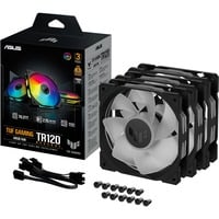 ASUS TUF Gaming TR120 ARGB Ventilateur inversé, Ventilateur de boîtier Noir/transparent, 3 pièces
