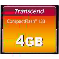 Transcend Carte CompactFlash 4 Go, Carte mémoire Noir