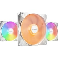 be quiet! Light Wings LX PWM 140mm Inversé ventilateurs de boîtier RGB  Blanc, 3 pièces, 140 x 140 x 25 mm